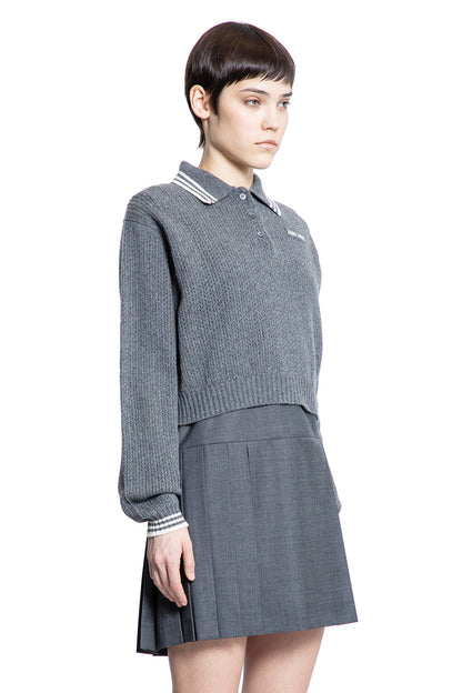 MIU MIU WOMAN GREY KNITWEAR