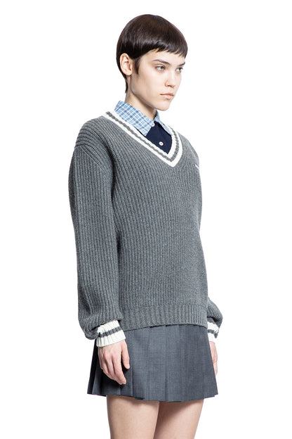 MIU MIU WOMAN GREY KNITWEAR