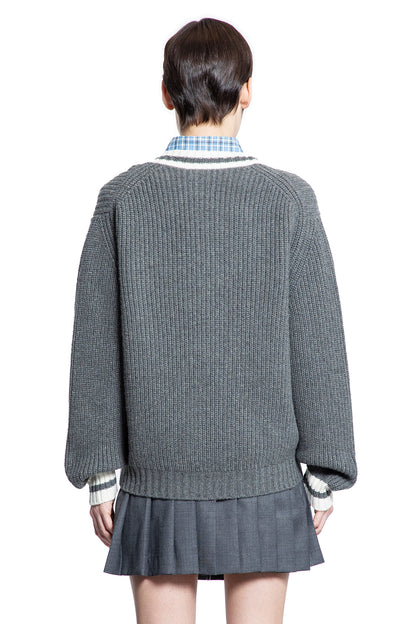 MIU MIU WOMAN GREY KNITWEAR