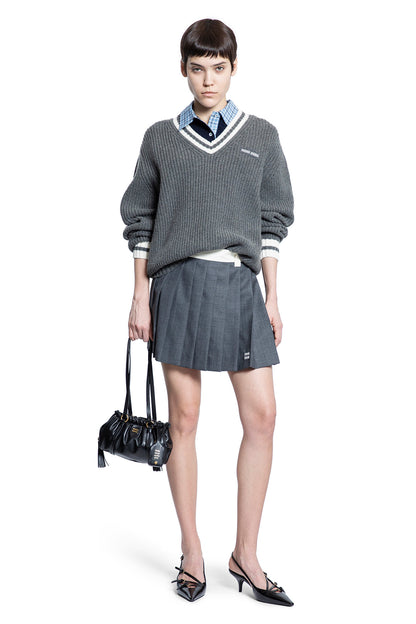 MIU MIU WOMAN GREY KNITWEAR