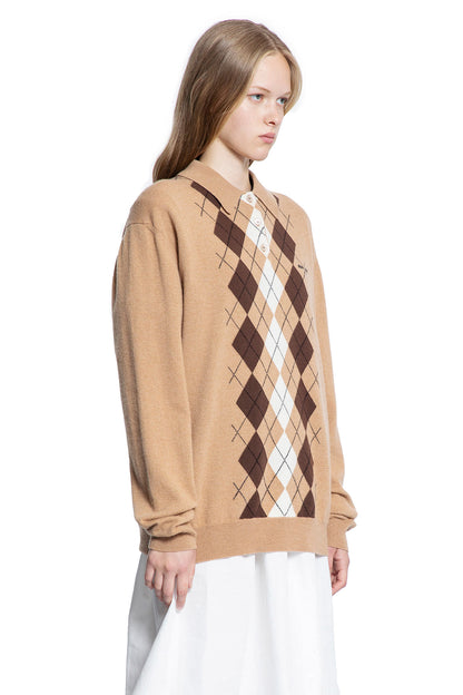 Argyle Cashmere Polo Sweater