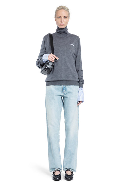 MIU MIU WOMAN GREY KNITWEAR