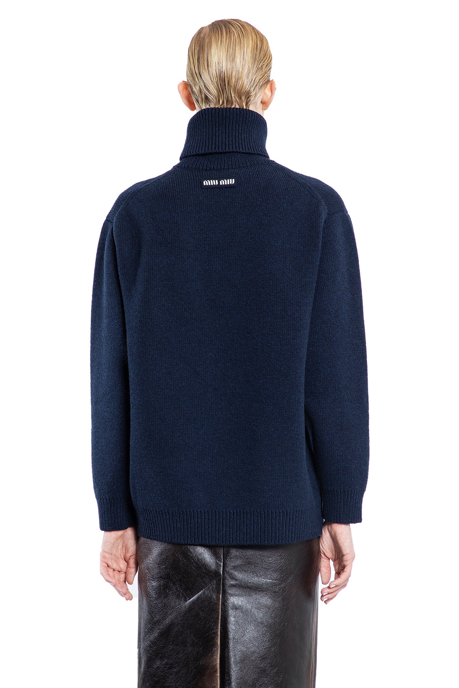 MIU MIU WOMAN BLUE KNITWEAR