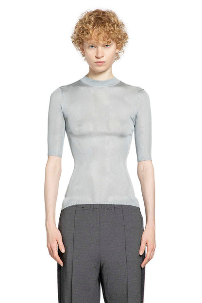 MIU MIU WOMAN BLUE KNITWEAR