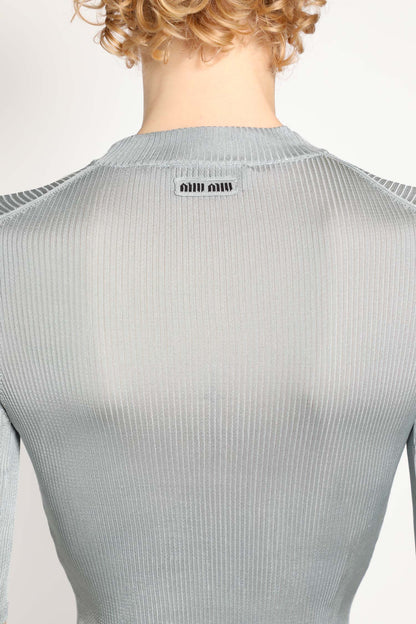 MIU MIU WOMAN BLUE KNITWEAR