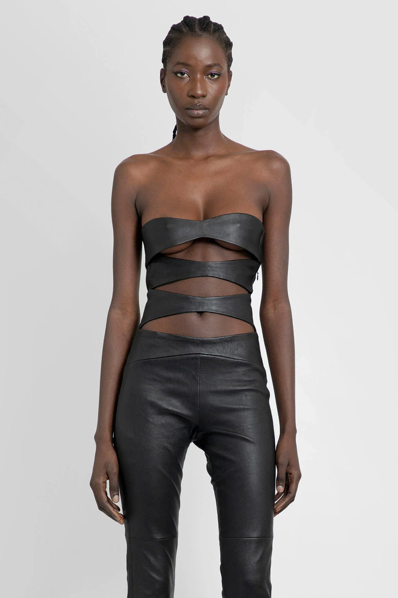 MONOT Diamond Leather Bra woman