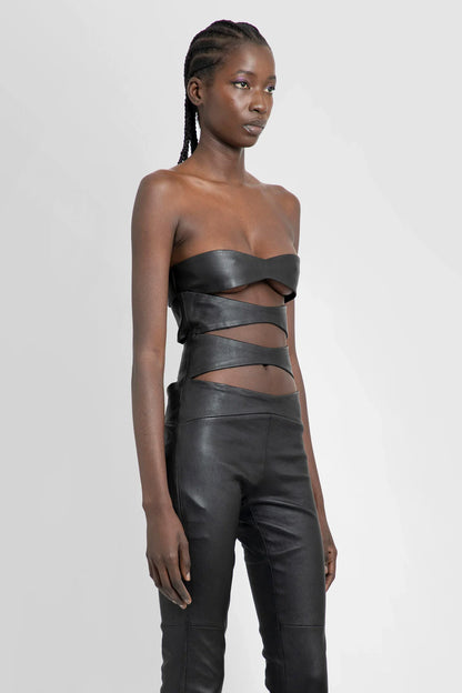 MONOT WOMAN BLACK TOPS - Antonioli.eu