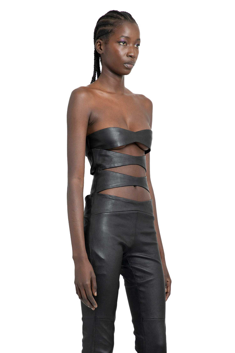 
              MONOT Diamond Leather Bra woman
            