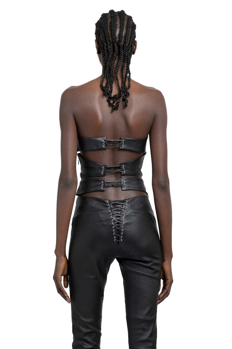 MONOT Diamond Leather Bra woman