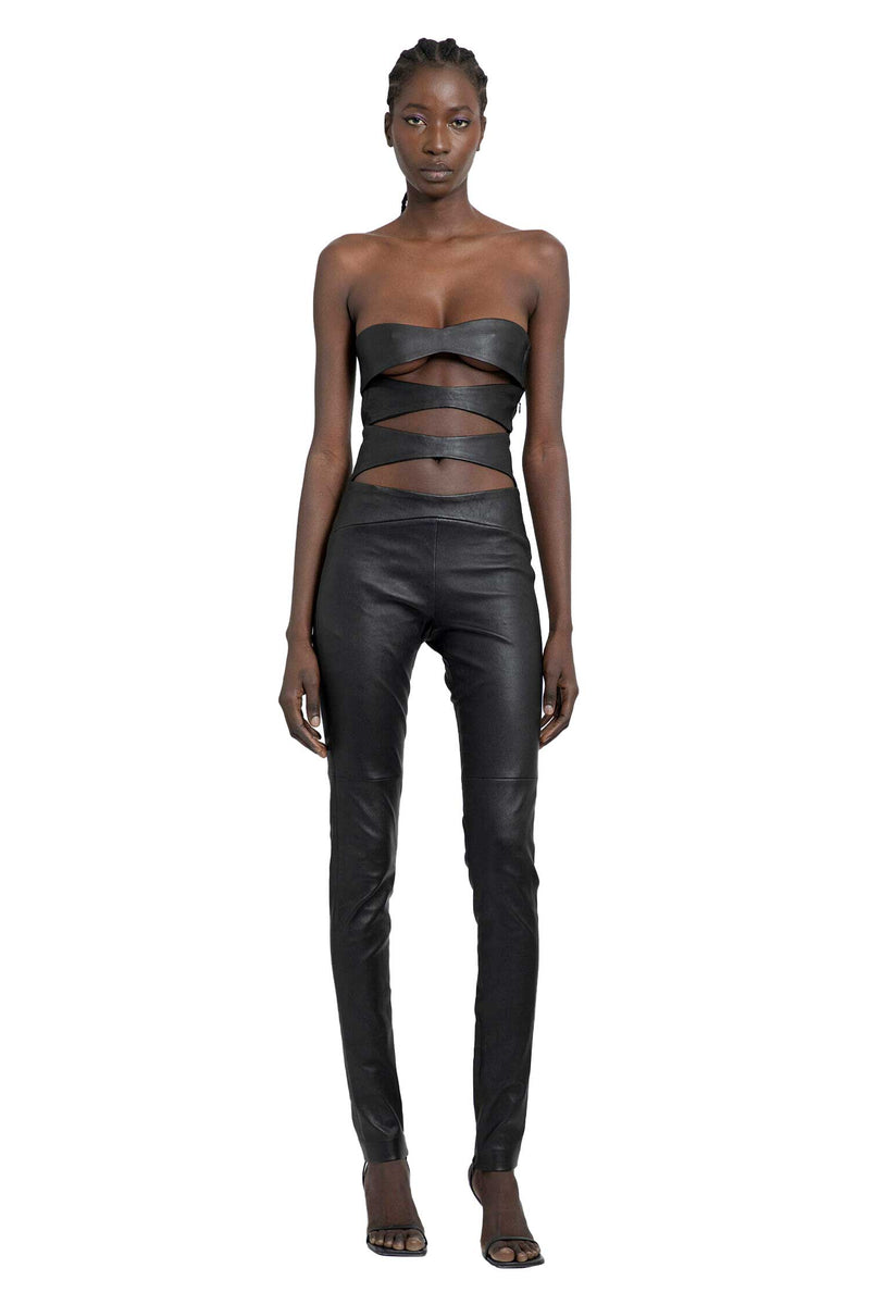 MONOT Diamond Leather Bra woman