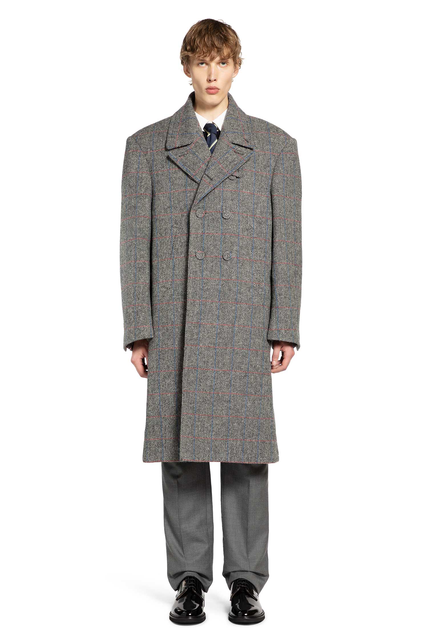 Oversized Peacoat in Hunting Tweed