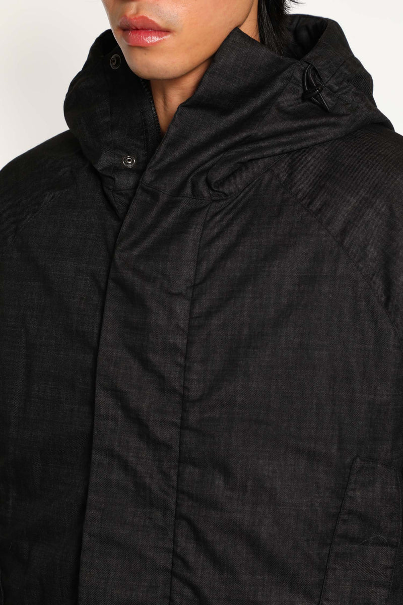 Resined and Garment Dyed Hooded Jacket - Antonioli.eu