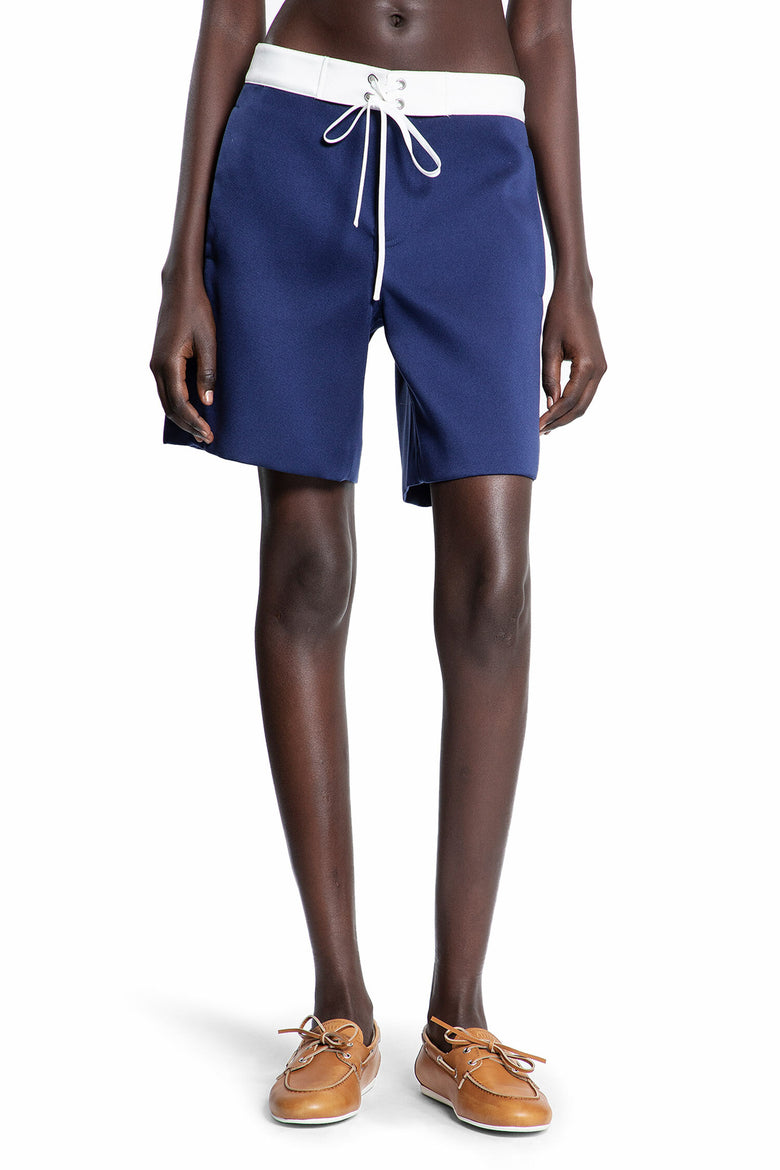 MIU MIU WOMAN BLUE SHORTS