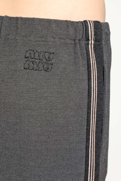 MIU MIU WOMAN GREY TROUSERS