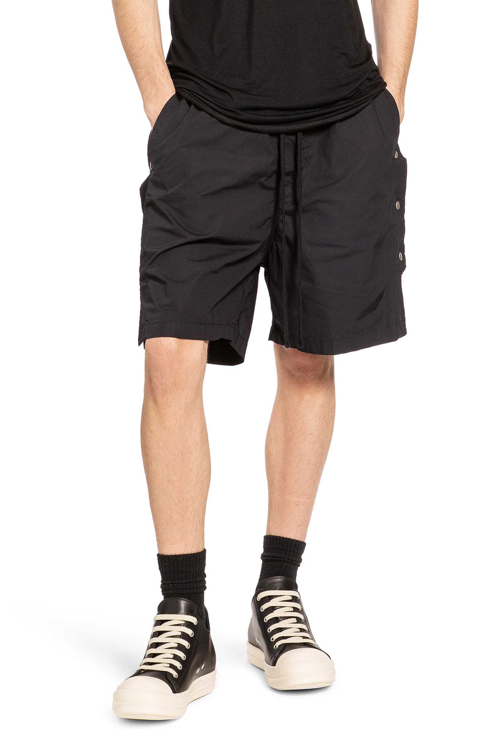 THOM KROM Stretch Nylon Cargo Shorts man