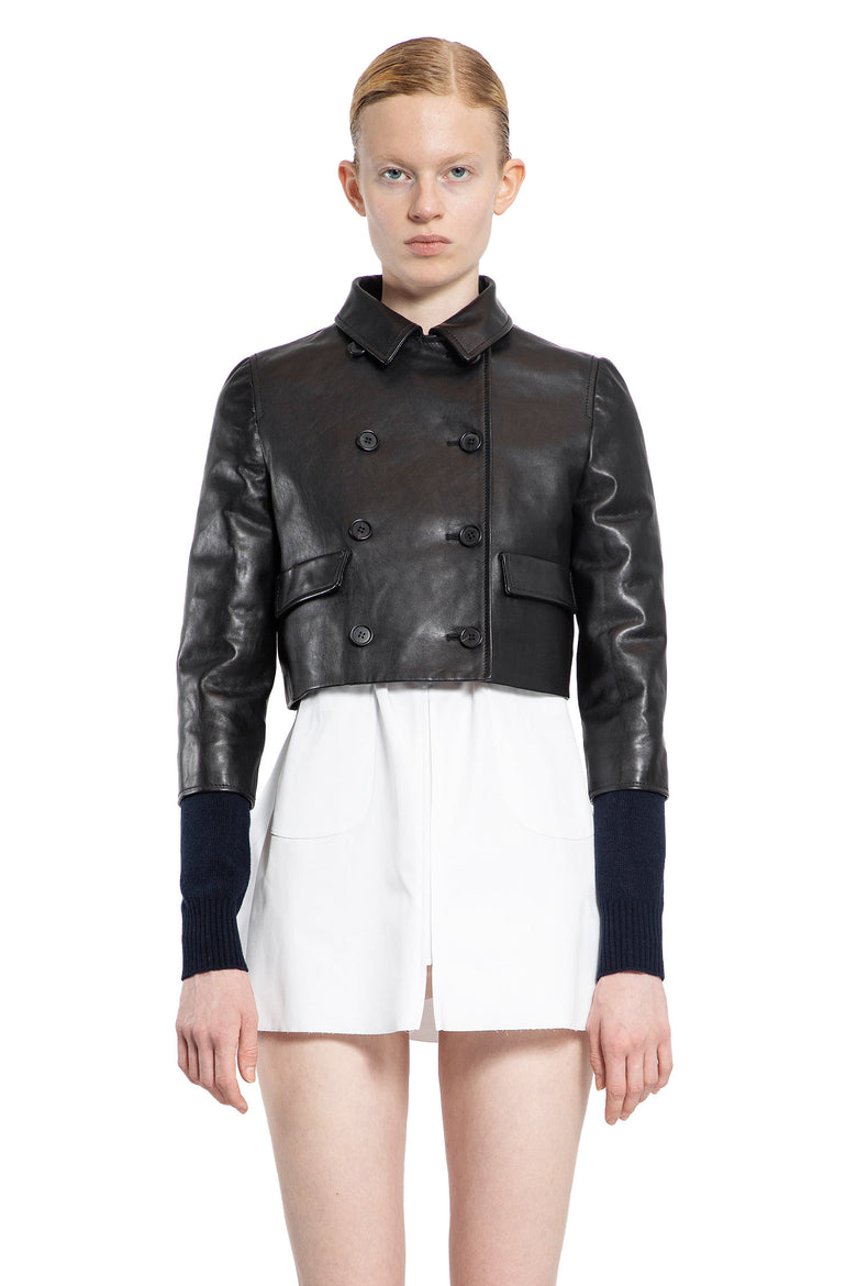 MIU MIU WOMAN BLACK JACKETS