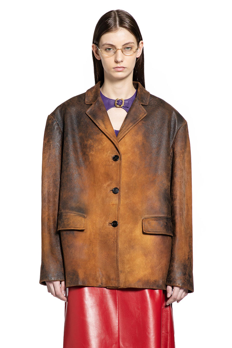 Waxed Suede Blazer
