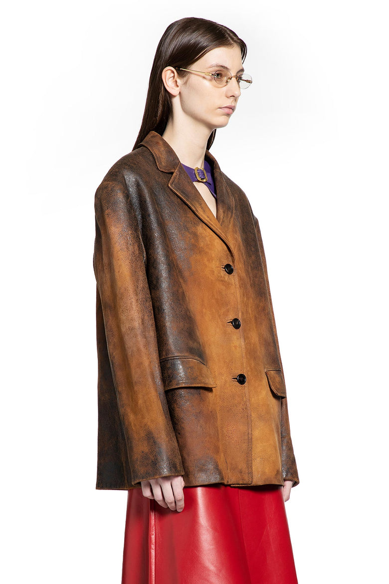 Waxed Suede Blazer