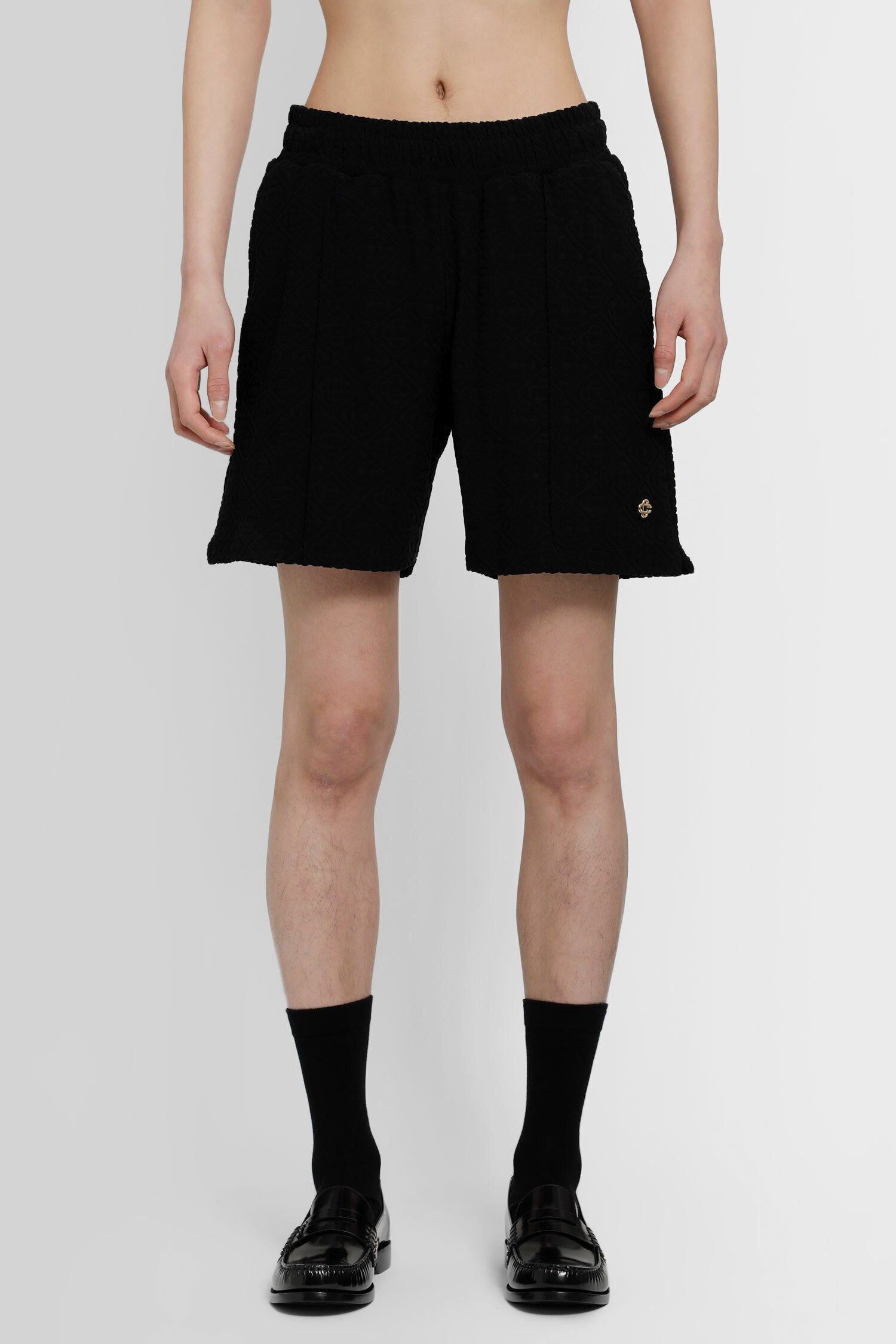 CASABLANCA MAN BLACK SHORTS & SKIRTS