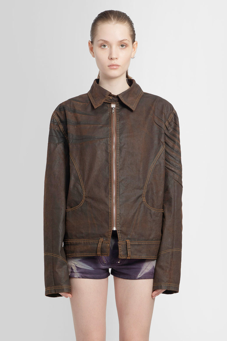 MASHA POPOVA WOMAN BROWN JACKETS