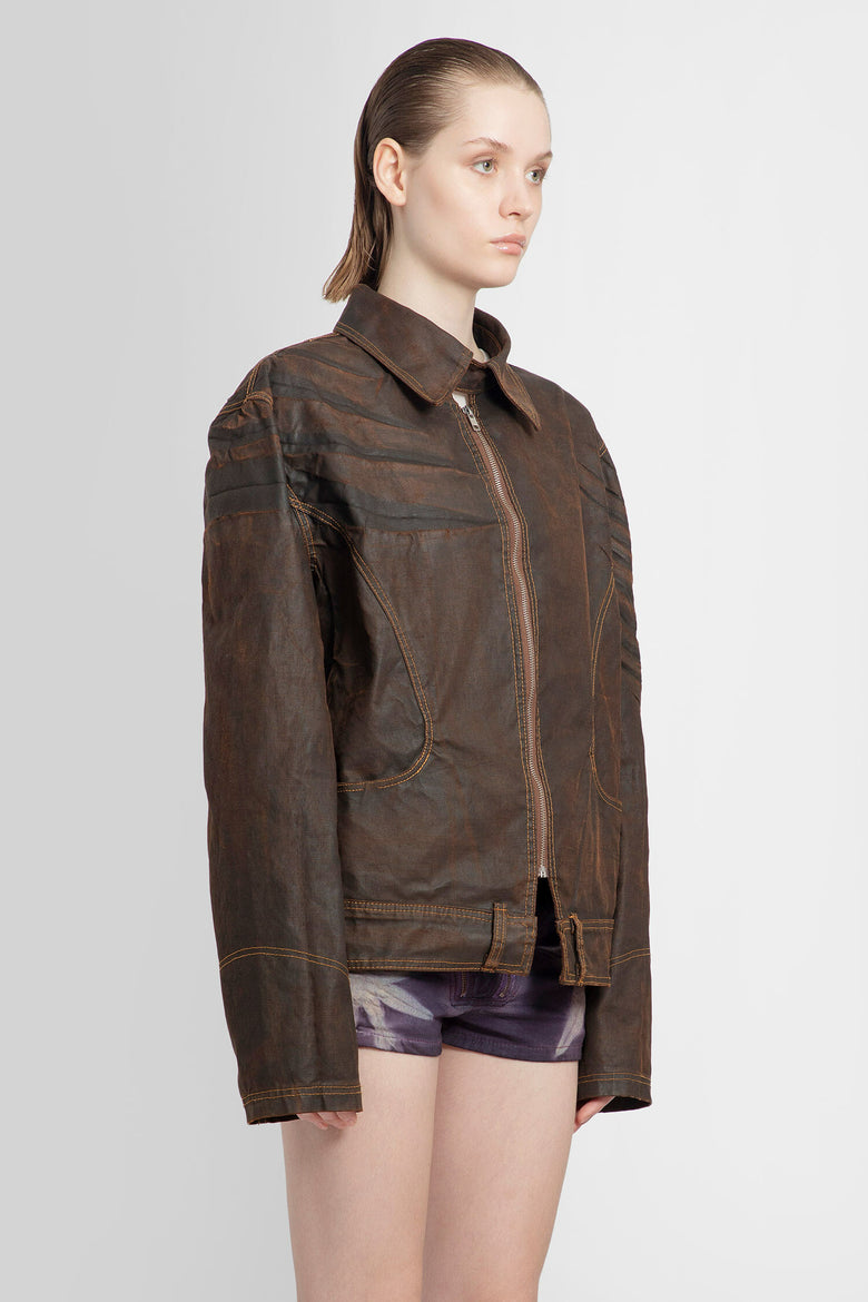 MASHA POPOVA WOMAN BROWN JACKETS