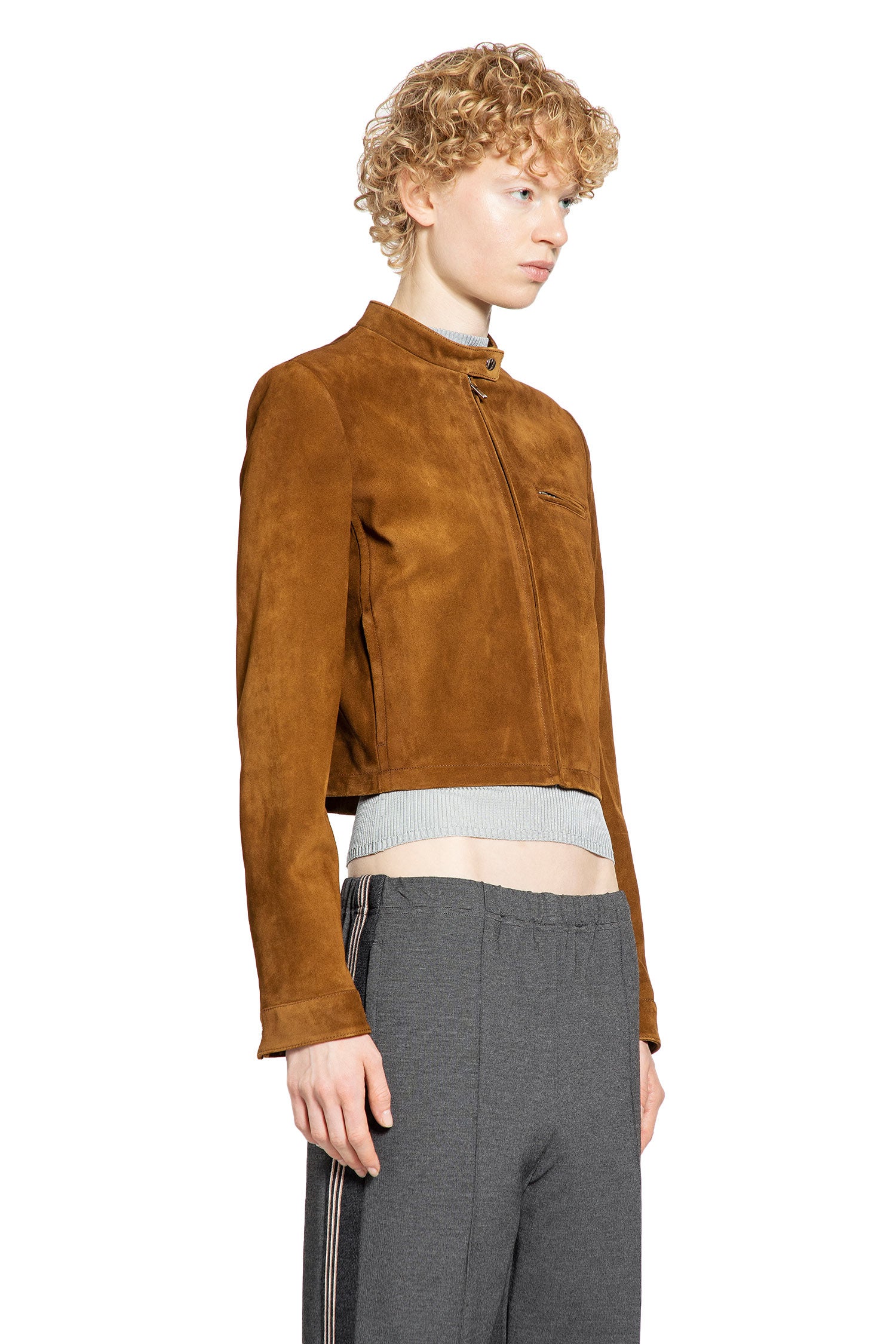 MIU MIU WOMAN BROWN JACKETS