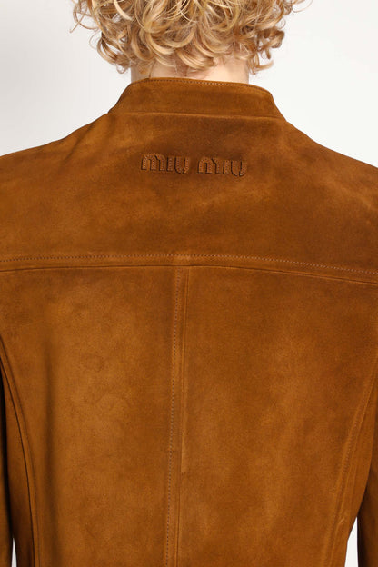 MIU MIU WOMAN BROWN JACKETS