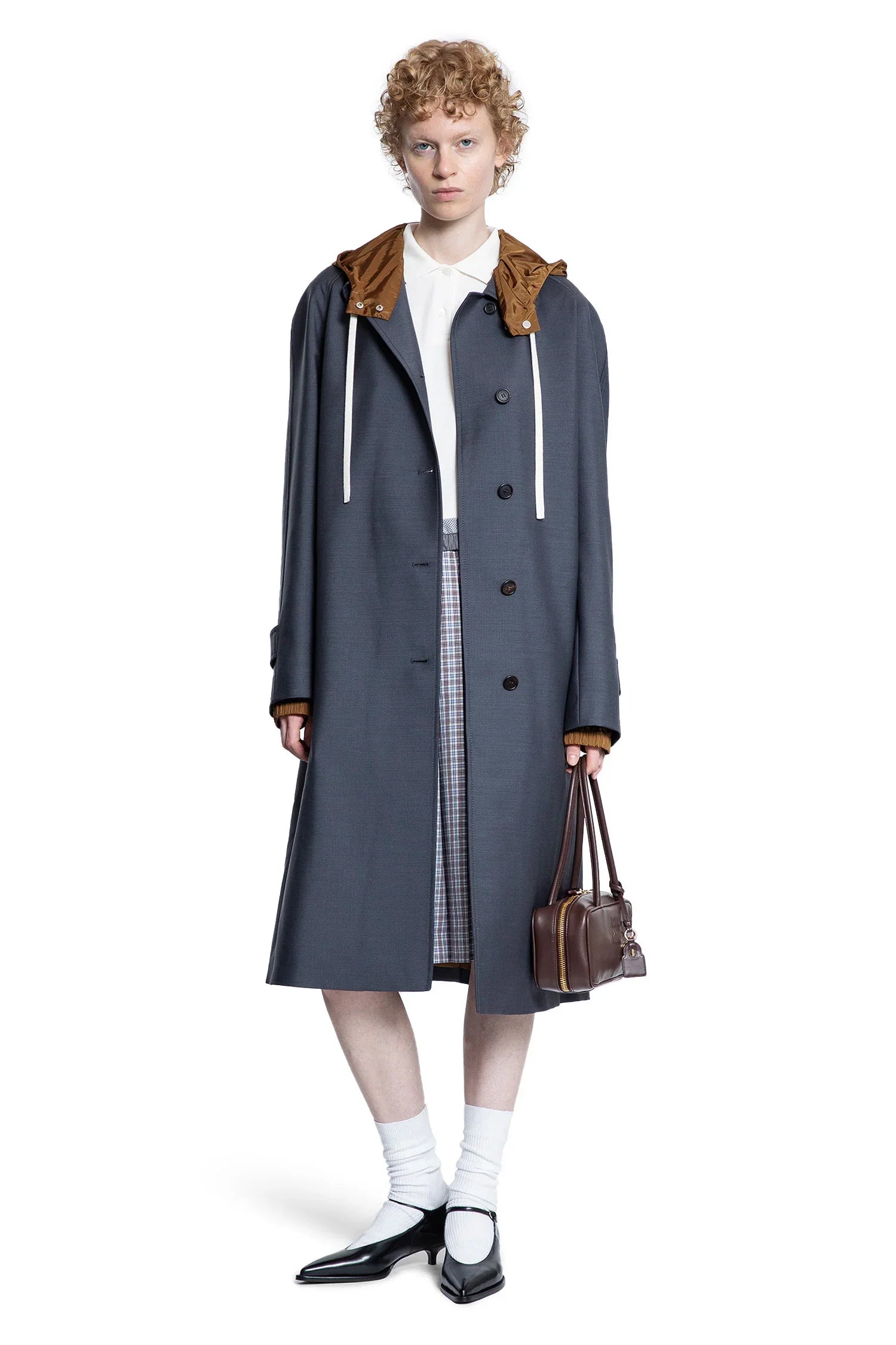 MIU MIU WOMAN GREY COATS - Antonioli.eu