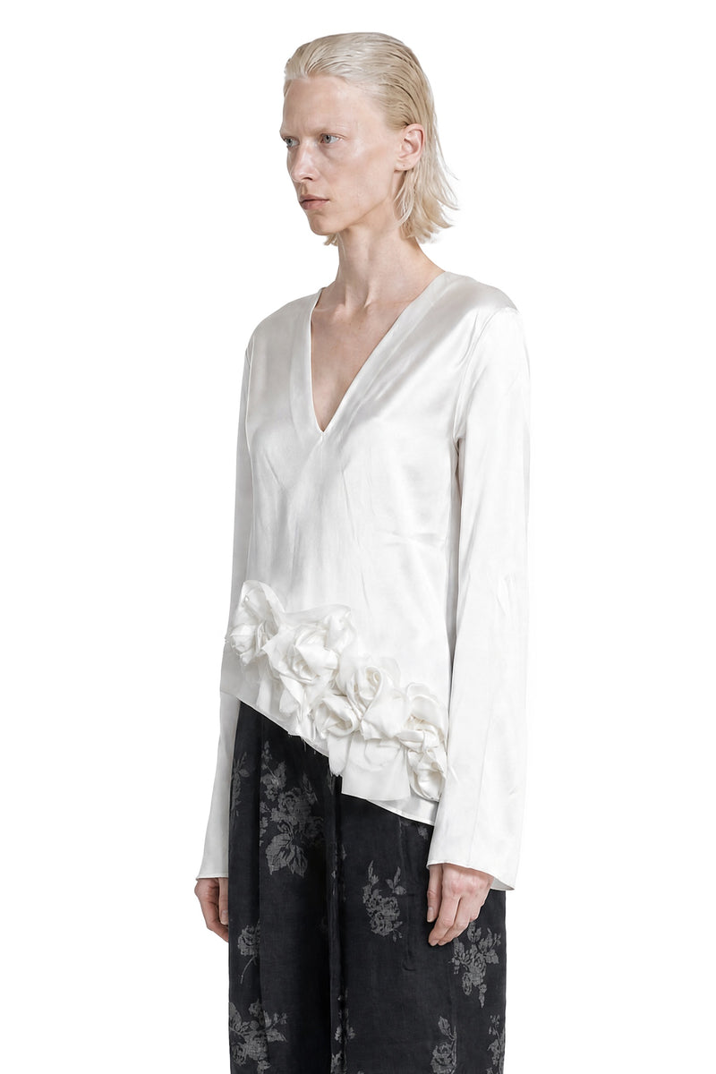 MACRO'SENSES Floral Silk Top woman