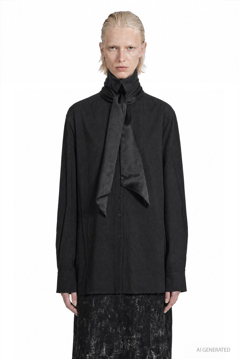 MACRO'SENSES Silk Scarf Shirt woman