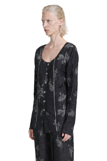 Floral Jacquard Linen Top