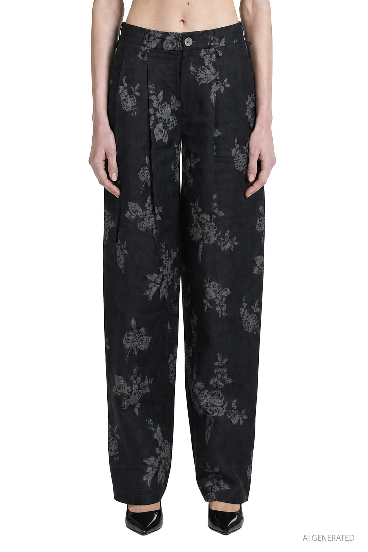 Jacquard Linen Trousers