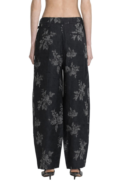Jacquard Linen Trousers