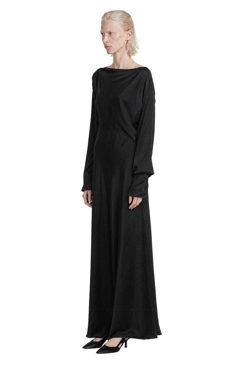 MACRO'SENSES Boat Neck Long Sleeve Dress woman