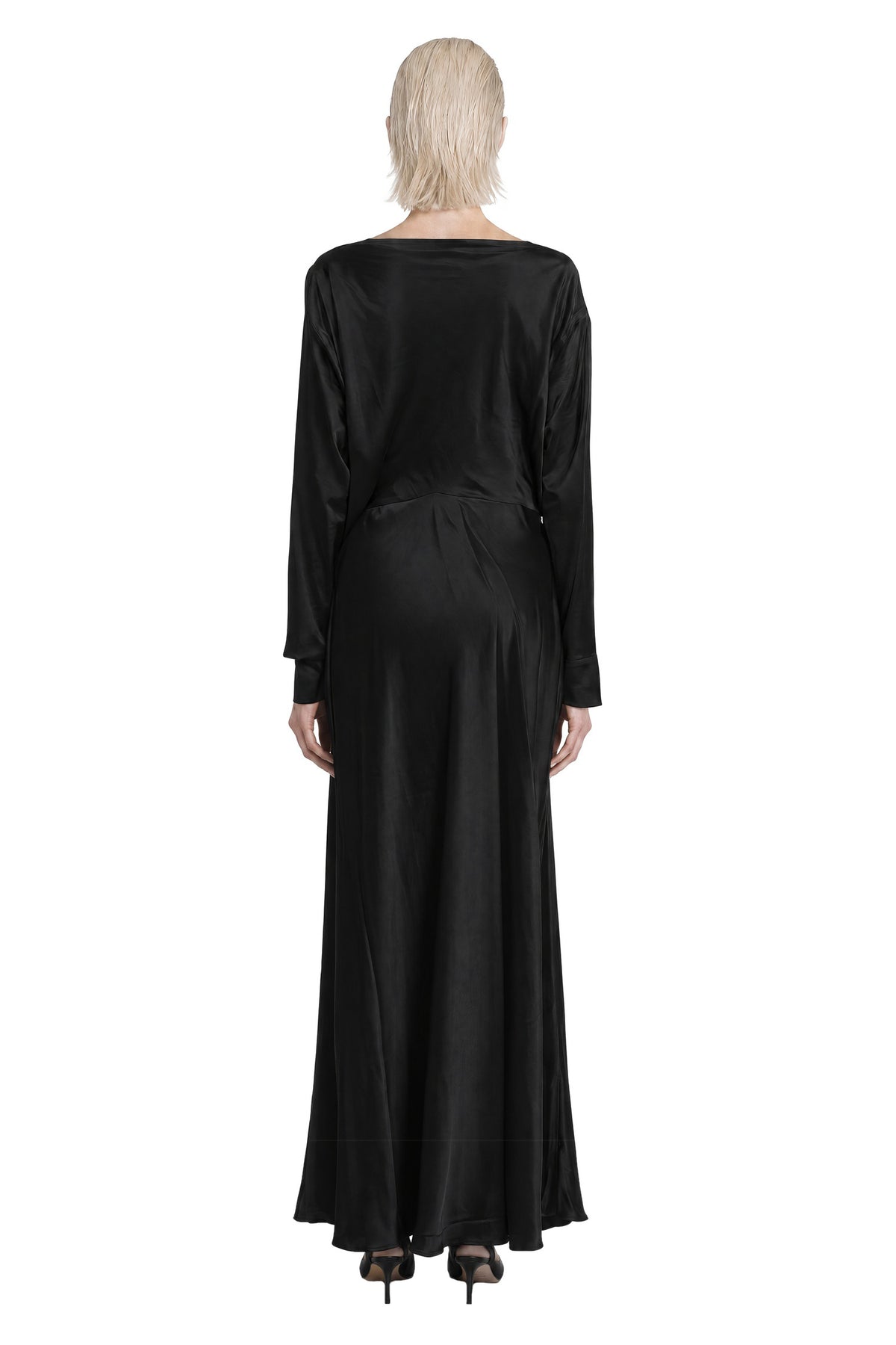 MACRO'SENSES Boat Neck Long Sleeve Dress woman