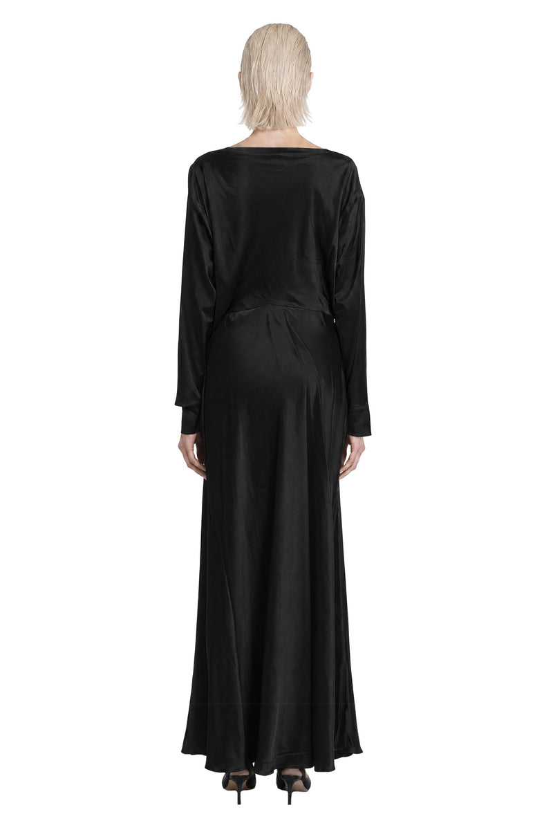 MACRO'SENSES Boat Neck Long Sleeve Dress woman