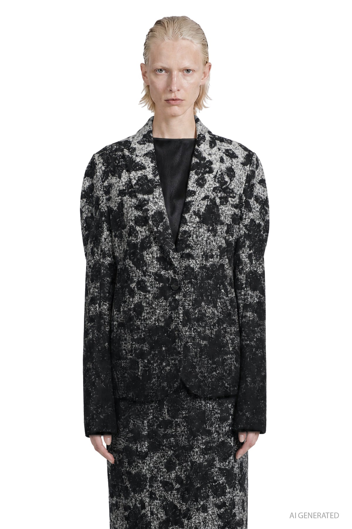 Tailored Wool Jacquard Blazer