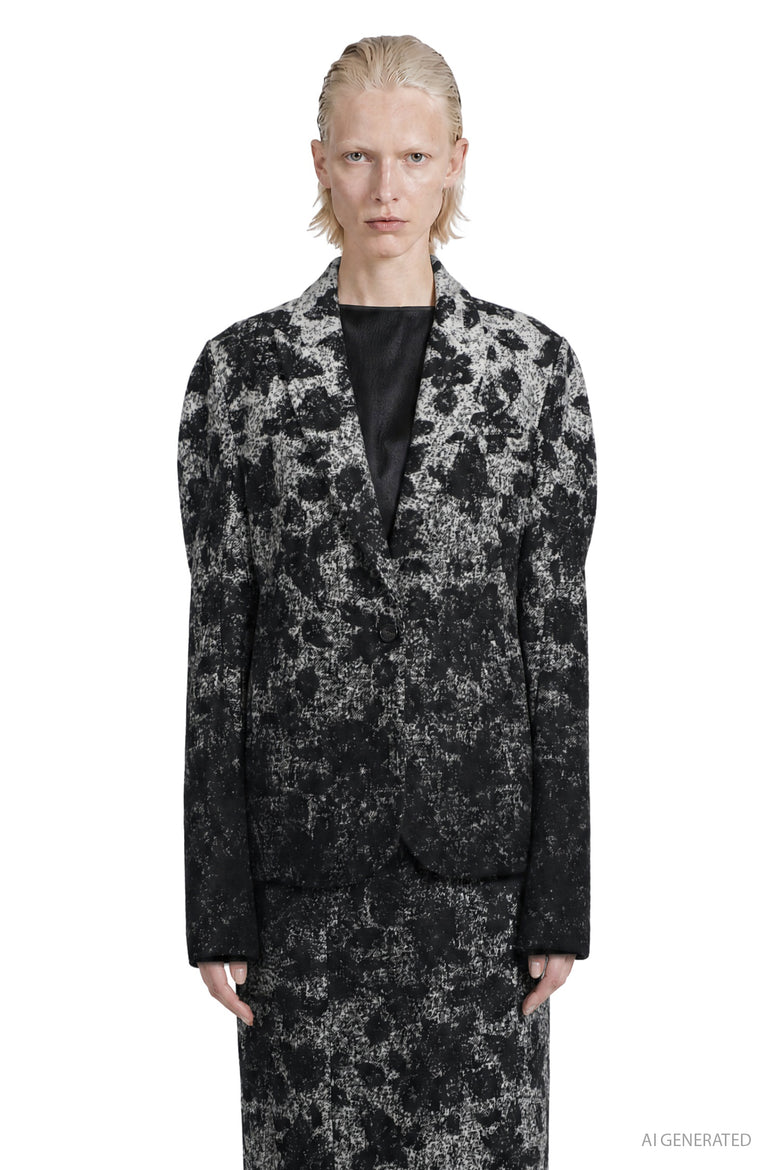 MACRO'SENSES Tailored Wool Jacquard Blazer woman