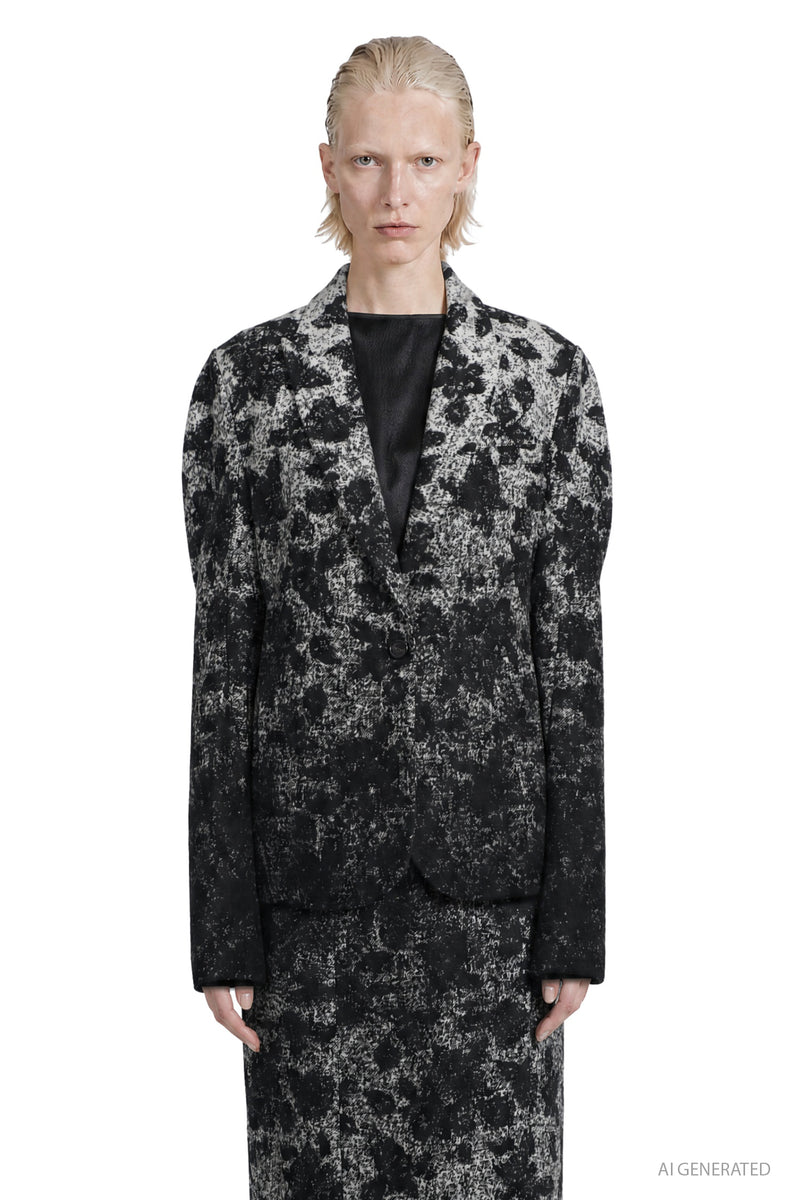 MACRO'SENSES Tailored Wool Jacquard Blazer woman