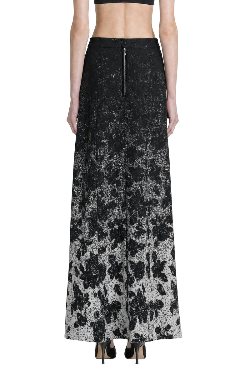 MACRO'SENSES Wool Blend Jacquard Long Skirt woman