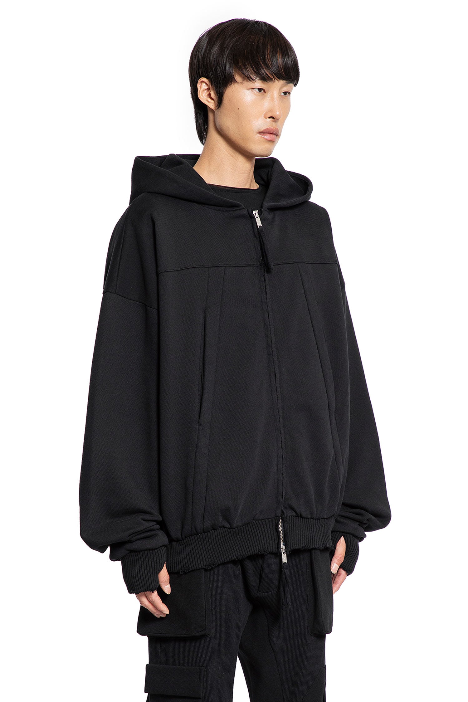 Zip-Up Hoodie with Hand Gaiters