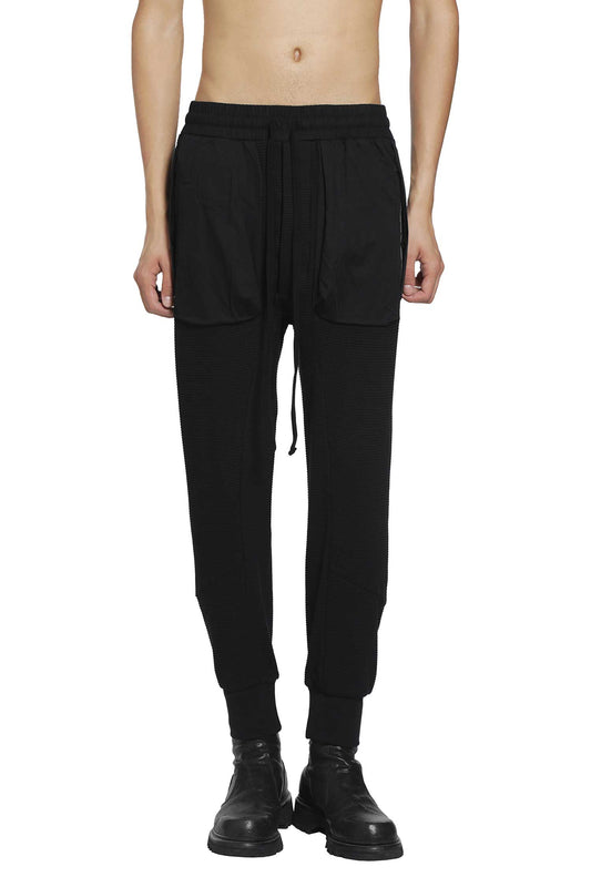 Spliced Cotton Sweatpants
