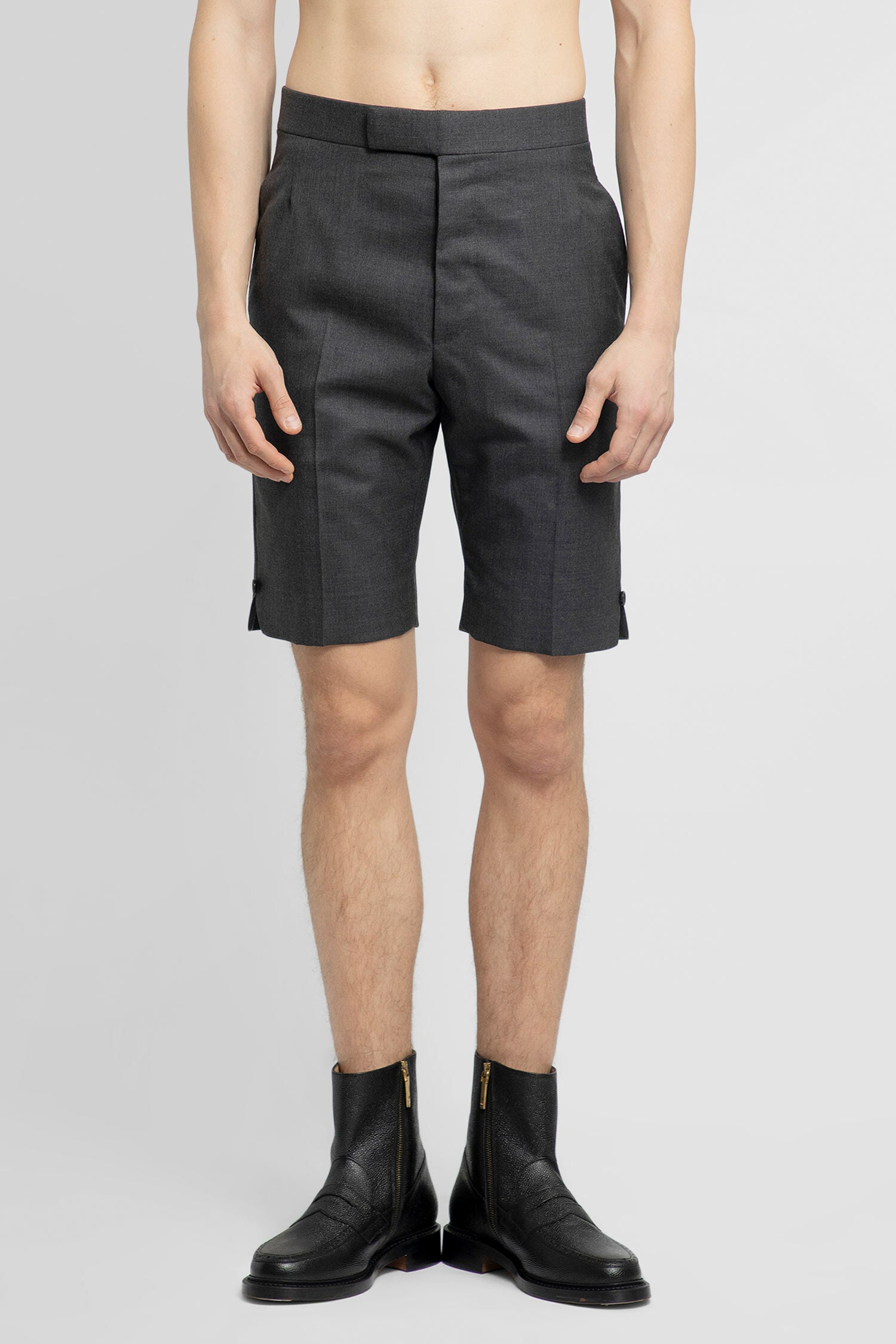 THOM BROWNE MAN GREY SHORTS & SKIRTS