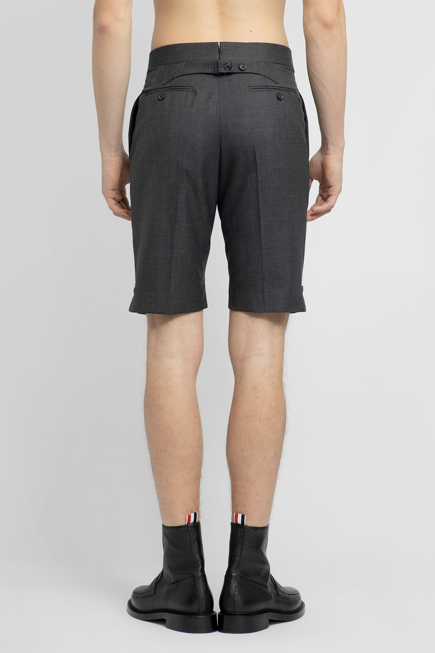 THOM BROWNE MAN GREY SHORTS & SKIRTS