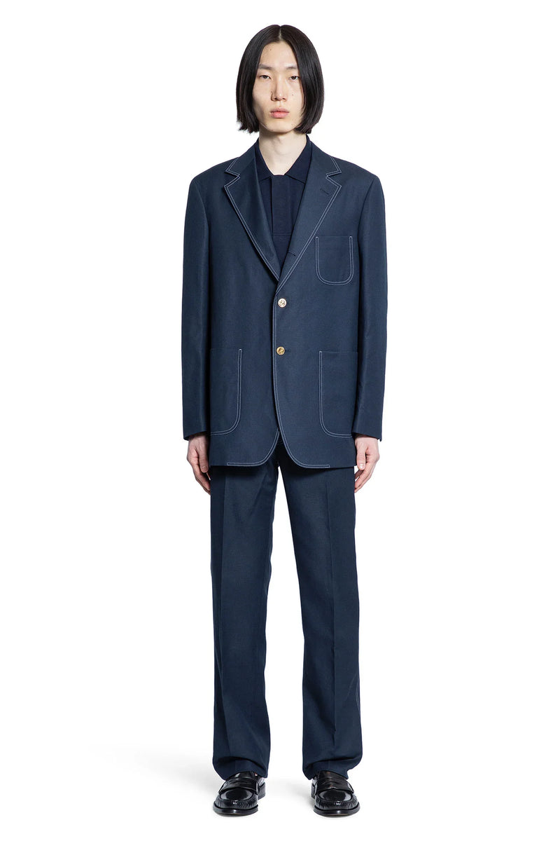 Solid Cotton Linen Suiting Trousers - Antonioli.eu