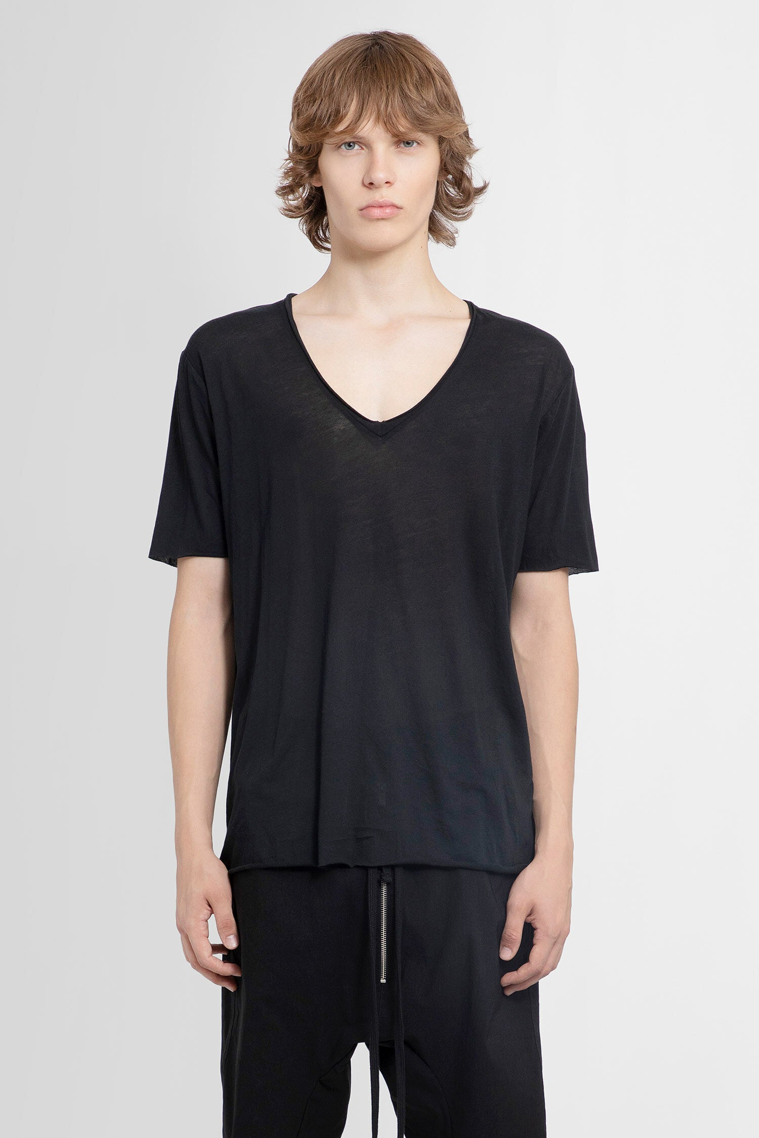 THOM KROM MAN BLACK T-SHIRTS