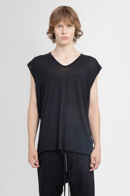 THOM KROM MAN BLACK T-SHIRTS & TANK TOPS