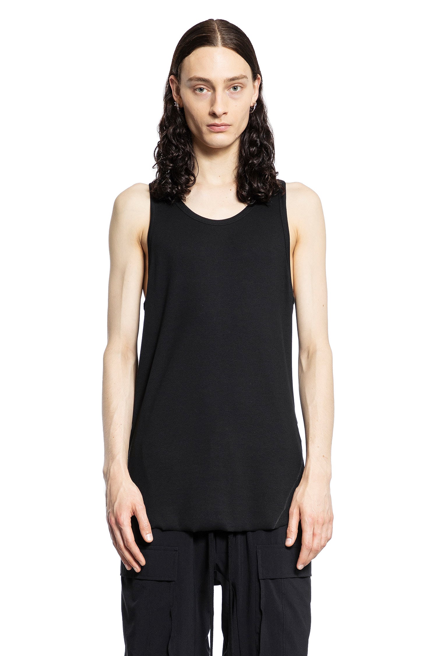 THOM KROM MAN BLACK T-SHIRTS & TANK TOPS