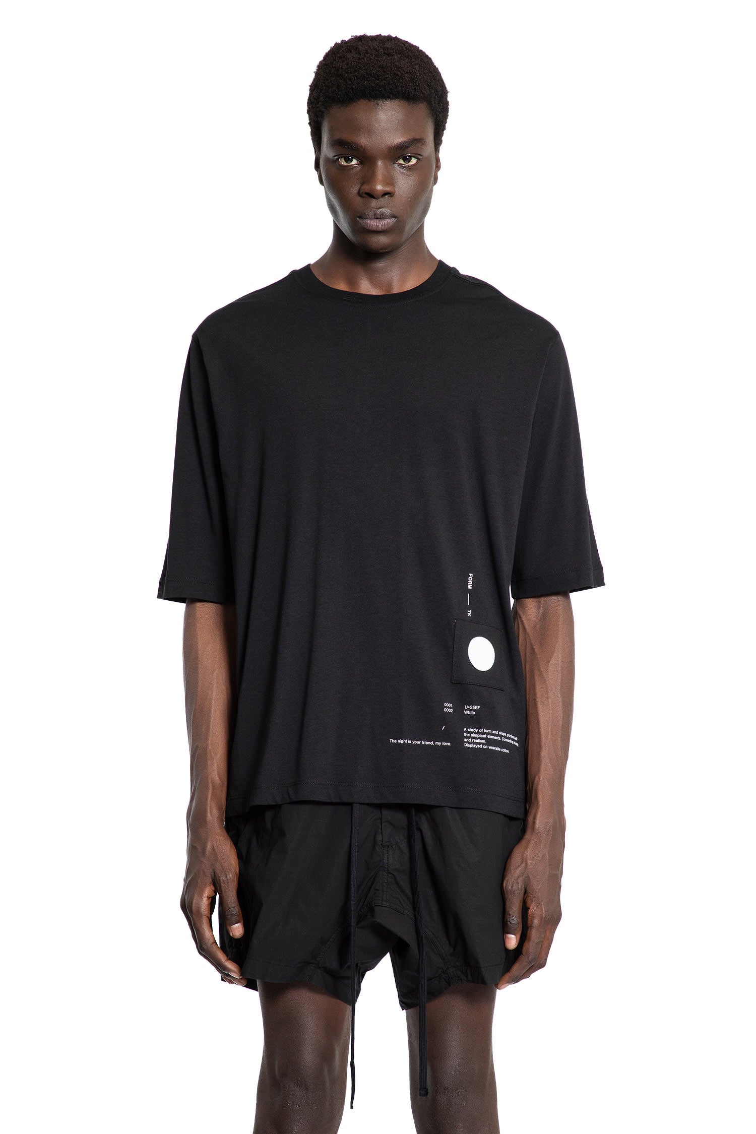 THOM KROM MAN BLACK T-SHIRTS & TANK TOPS