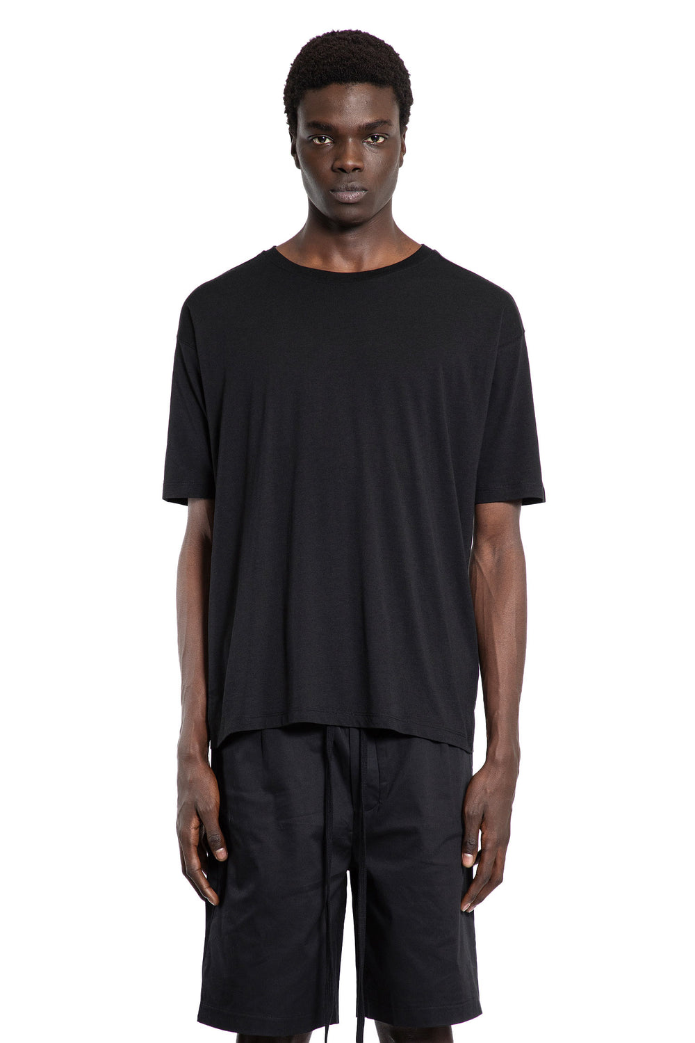 THOM KROM MAN BLACK T-SHIRTS & TANK TOPS